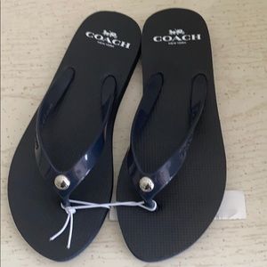 NWT Coach flip flops